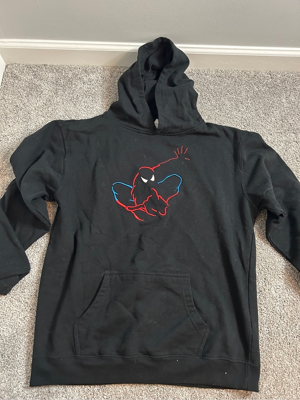 Universal Studios Black Spider-Man Graphic youth Hoodie Sweatshirt